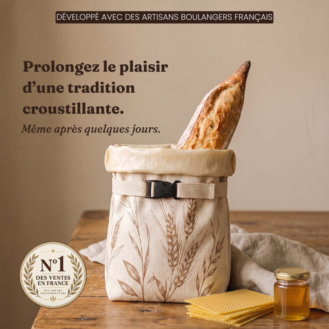 Sac à pain en coton et cire d'abeille